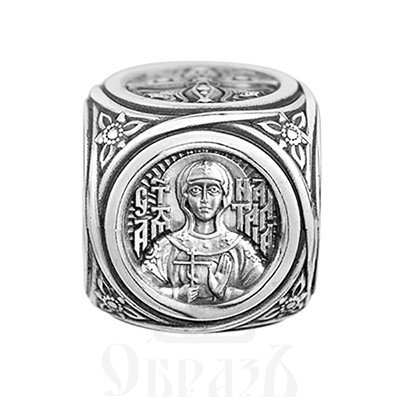 бусина «святая мученица наталия. молитва», серебро 925 проба (арт. 114.130)