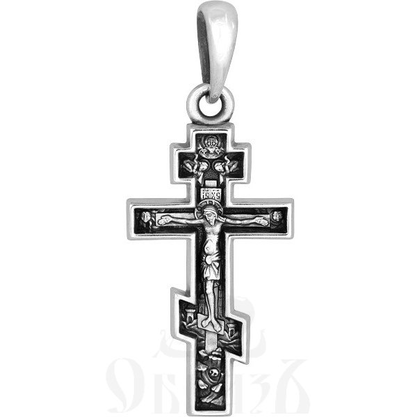 крест «распятие. молитва «да воскреснет бог», серебро 925 проба (арт. 101.491)